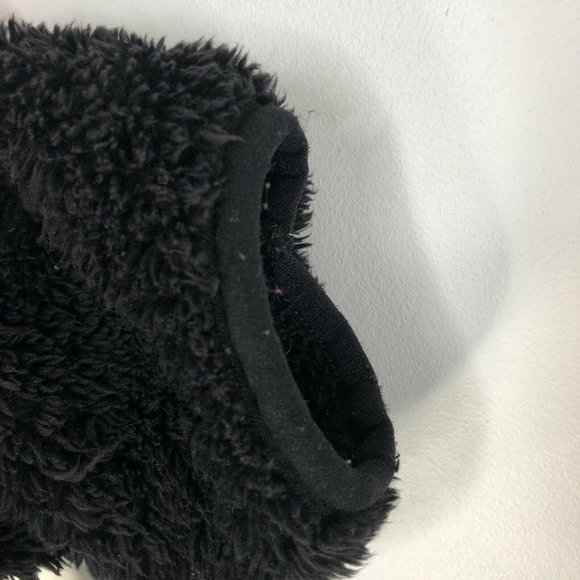 Reebok Zip up Fleece Fuzzy Full Zip Jacket Womens Small Black - Picture 5 of 9